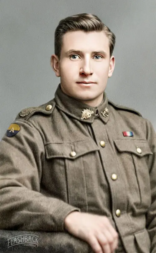 After — 46th Battalion soldier colourised