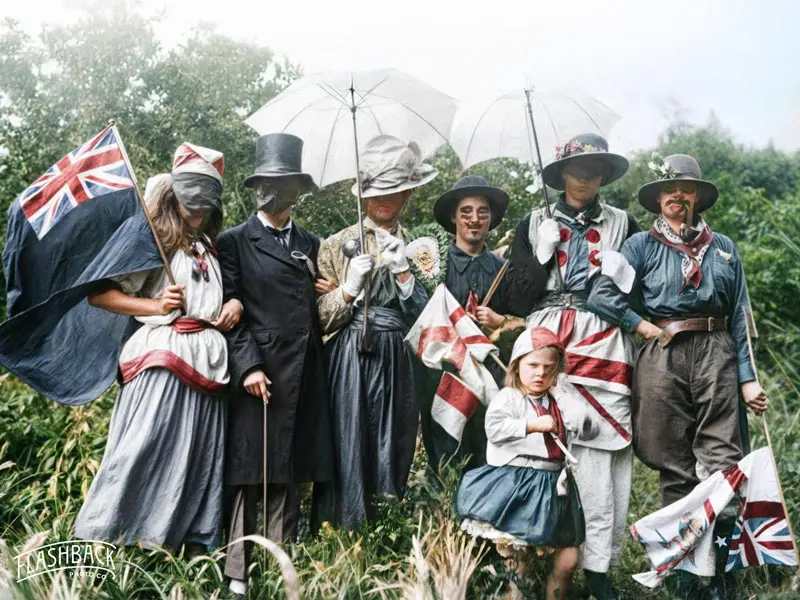 After — Australia Day 1915, colourised